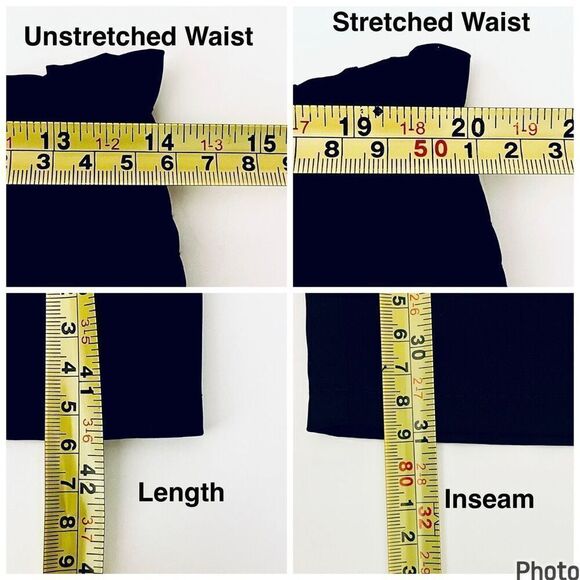 NWT Gorgeous Sz. L High Waisted Blue Tie Front/Back Wide Leg Flowy Tiered Pants - Picture 11 of 12